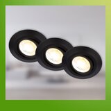 BRILONER 7587035-KOMPLET 3xLED kupatilsko ugradno svetlo KLIRA LED/4,9W/230V IP23 crna | Eponuda.com