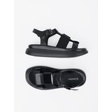 GOODIN Black leather elegant platform sandals | Shoptok.si