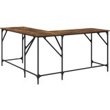  Radni stol boja dimljenog hrasta 149x149x75cm konstruirano drvo Slike