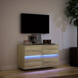  Zidni TV ormarić s LED svjetlima boja hrasta 80 x 31 x 45 cm | Eponuda.com