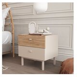 Hanah home Noćni ormarić krem Slike