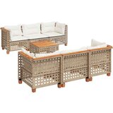 vidaXL 7-dijelni set vrtnih sofa od poliratana s jastucima bež | shoptok.hr