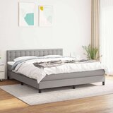 Krevet box spring s madracem svjetlosiva 160x200 cm tkanina Cijene