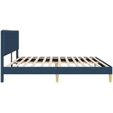  Krevetna konstrukcija s uzglavljem Plava 180 x 200 cm Tkanina | shoptok.hr