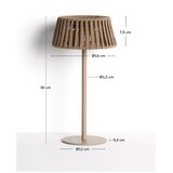 Kave Home LED stolna/prijenosna vanjska svjetiljka sa solarnim panel (visina 30 cm) Aldet – | shoptok.hr