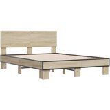 vidaXL Okvir za krevet boja hrasta 120x190cm konstruirano drvo i metal Cijene