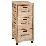 Five LADIČAR 3 LADICE NA KOTAČE 34X31.4X82.2 PAWLONIA NATUR | shoptok.hr