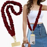 INF Dolga Kreativna Vrvica za Telefon - Zapestnica proti Izgubi Telefona WineRed, (5000116378) | Shoptok.si
