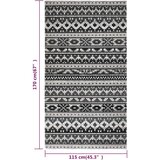 Vanjski tepih ravno tkanje 115 x 170 cm tamnosivi | shoptok.hr
