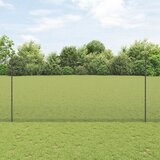 vidaXL zavarena žičana ograda s 22 U stuba siva 1.6x25 m čelik Cijene