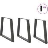  Noge za blagovaonski stol V-oblika 3 kom antracit 70 x (72-73,3) cm čelik | Eponuda.com