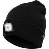 Iso Zimska kapa s polnilno LED svetilko črna, (20937515) | Shoptok.si