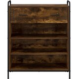  Ormar za cipele 76 x 36 5 x 93 cm Konstruirano drvo - Dimljeni hrast 76 x 36 5 x 93 cm 1 ladica i 3 police | shoptok.hr