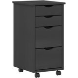  Set stola i pokretnog ormara MOSS 2 pcs Siva | Shoptok.si