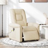 Maison Chic Električni masažni stol - Relax naslanjač krem blago, (22061523) | Shoptok.si