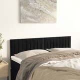  Uzglavlja crna 144x5x78/88 cm baršunasta | shoptok.hr