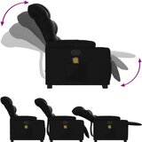  Masažni naslonjač na podizanje od umjetne kože crni | shoptok.hr