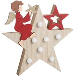 Nipper, novogodišnja dekoracija, drvena, zvezda, 20cm ( 751623 )