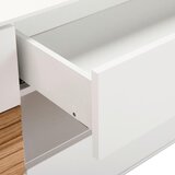MID.YOU NIZKA OMARICA bela, barve hrasta | Shoptok.si