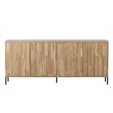 WOOOD Niska komoda od punog hrasta u prirodnoj boji 200x85 cm Gravure – Cijene