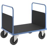 Kongamek ploski voziček KM33, 2 čelni steni, dxš 1000 x 700 mm, 2 vrtljivi in 2 fiksni kolesi | Shoptok.si
