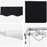  Skrovita tenda Crna 300 x 250 cm Poliester i metal | shoptok.hr