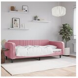 vidaXL Raztegljiva postelja roza 90x200 cm žamet Cene