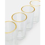 Sinsay Set rebrastih čaša sa zlatnim obrubom 4 pack | shoptok.hr