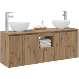  Set ormarića za kupaonicu 3 kom. Hrast artisan 129 x 41 x 80 cm | shoptok.hr