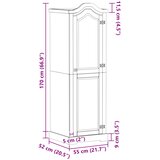  Ormari s policom Bijelo 55 x 52 x 170 cm Čvrsto borovo drvo | shoptok.hr