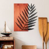 Wallxpert Hoja de Arte -1 - Red, Black RedBlack Decorative Wooden Wall Accessory | Eponuda.com