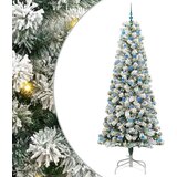 vidaXL Umjetno božićno drvce s nogom Zelena i bijela 240 cm PVC | shoptok.hr