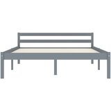  Okvir za krevet od masivne borovine sivi 140 x 200 cm | Shoptok.si