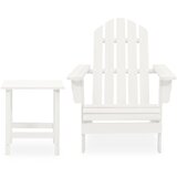 Maison Chic Vrtni Stoli - Stol za vrt Adirondack s čajno mizico trden les jelke bel JS570, (21878150) Cene