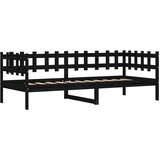  Dnevni ležaj crni 80 x 200 cm od masivne borovine | Eponuda.com