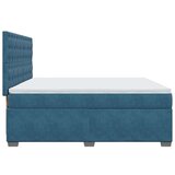  Krevet s oprugama i madracem plavi 200x200 cm baršunasti | shoptok.hr