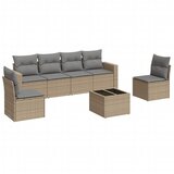  7-dijelni set vrtnih sofa od poliratana s jastucima bež | shoptok.hr