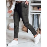 DStreet Spodnie damskie slim fit z paskiem LINESKA khaki Cene