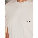 DStreet T-shirt męski z haftem cappuccino | shoptok.hr