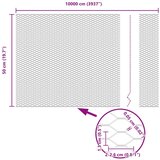  U-postovi 11 kom U-kanal 60 cm pocinčani čelik Šestokutna ograda 0.5x100 m pocinčani čelik | shoptok.hr