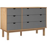  Ladičar OTTA smeđe-sivi 111x43x73,5 cm od masivne borovine | shoptok.hr