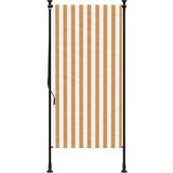 vidaXL Zunanje rolo senčilo oranžno in belo 120x270 cm tkanina jeklo | Shoptok.si