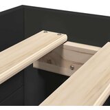  Okvir za krevet crni 75 x 190 cm od konstruiranog drva | shoptok.hr