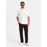 Ombre Men's LOOSE FIT cotton t-shirt with round neckline - cream | Eponuda.ba