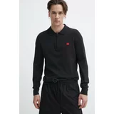 Hugo Bombažen pulover črna barva, 50510394