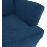 vidaXL naslanjač iz modrega žameta | Shoptok.si