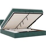  Okvir kreveta s madracima tamnozeleni 200x200cm baršunasti | shoptok.hr