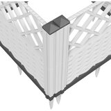  Vrtna sadilica s klinovima bijela 43,5 x 43,5 x 43,5 cm PP | Eponuda.ba