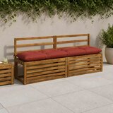  Jastučići za klupe VIANEN 2 kom. 100% poliester Crvena - Crvena 160 x 40 x 12 cm | shoptok.hr