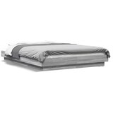  Okvir za krevet s LED svjetlima boja hrasta 140 x 200 cm drveni | shoptok.hr
